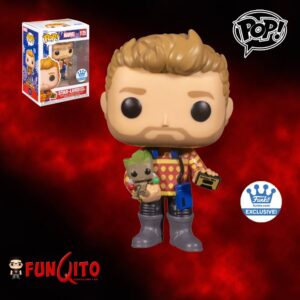 Star Lord con Groot Navideño Funko Pop! Exclusivo